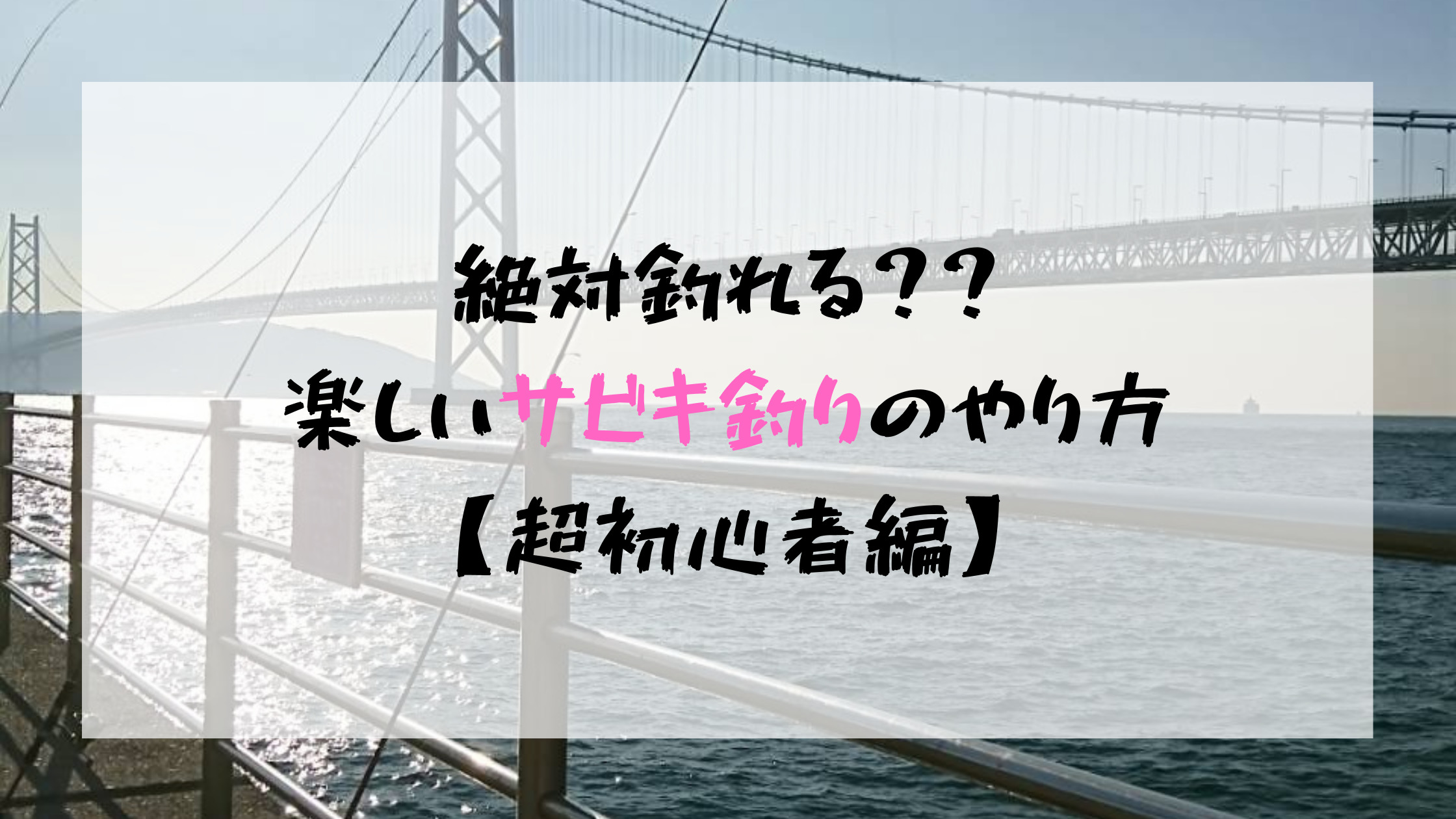 絶対釣れる 楽しいサビキ釣りの始め方 やり方 超初心者編 めんまとなるとの釣り人参